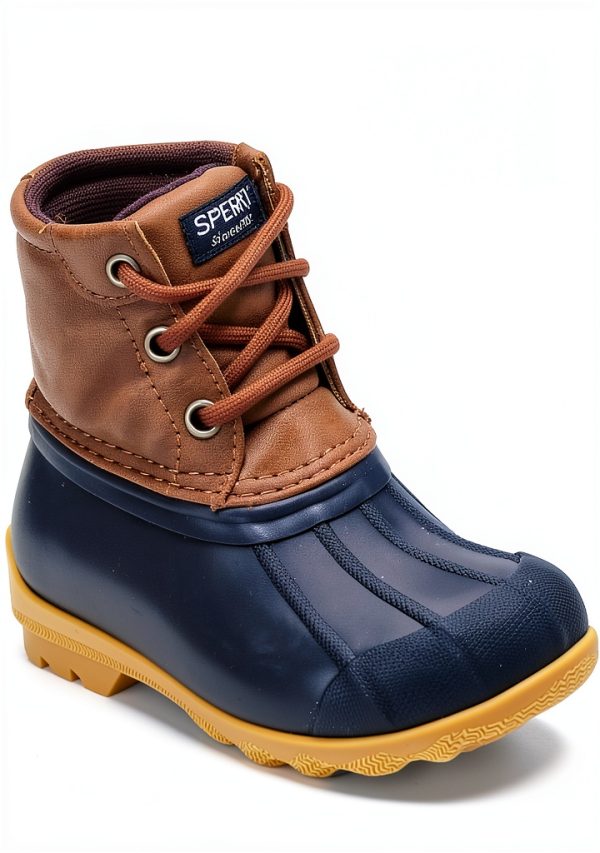 Sperry Kids Boots Waterproof Durable Tan Navy Black Rainbow-0