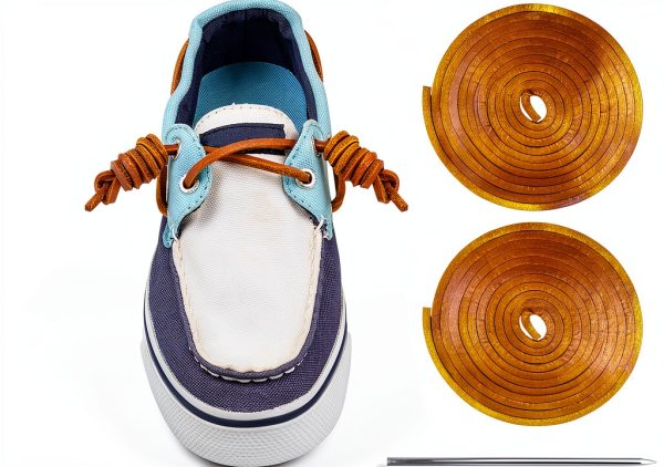 Endoto Leather Shoelaces for Sperry Shoes Durable Unisex-0
