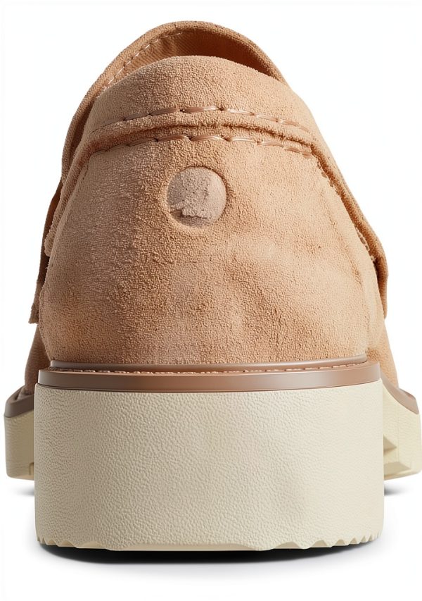 Sperry Womens Loafers Leather Memory Foam Sand Penny Keeper-3