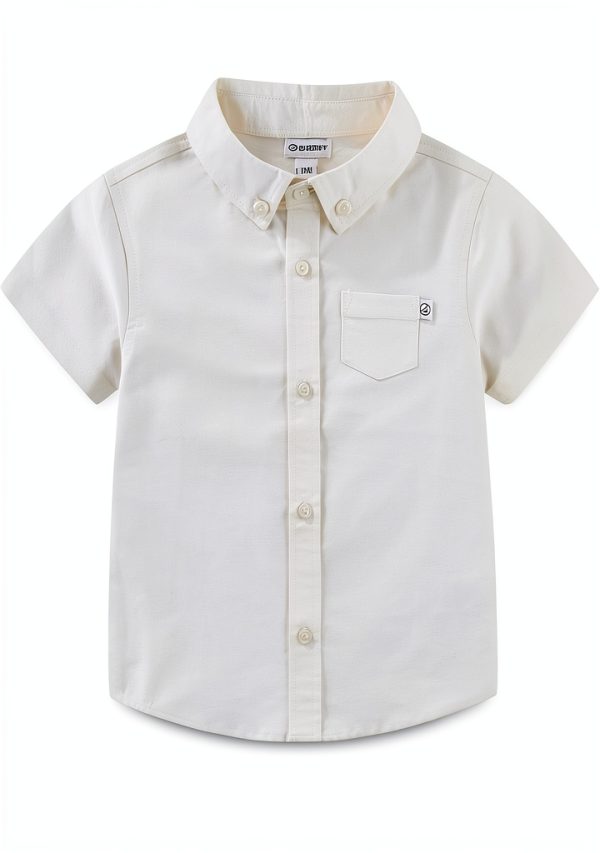 Sperry Baby Boys Cotton Shirt Shorts Set Beige Nautical-1