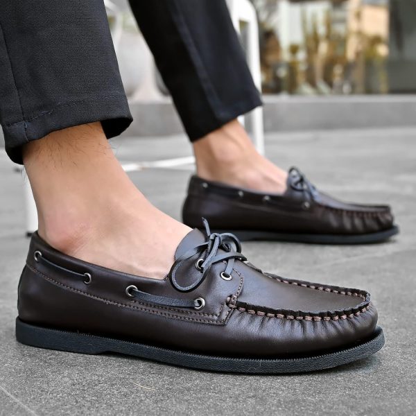 Pavo Leather Loafers Mens Slip On Comfort Arch Support-2