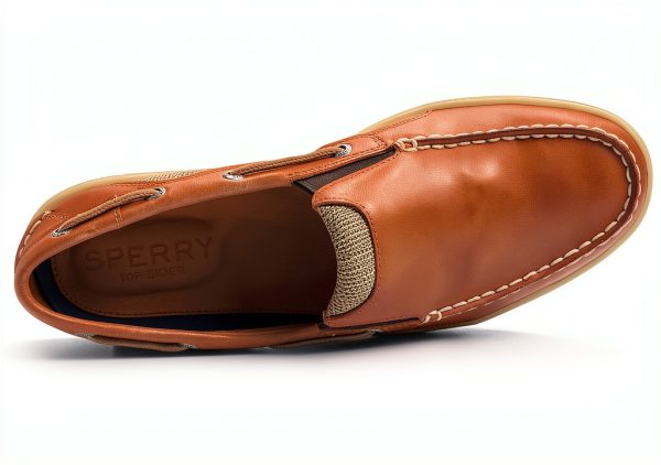 Sperry Mens Boat Shoe Leather Slip On Wave Siping-4