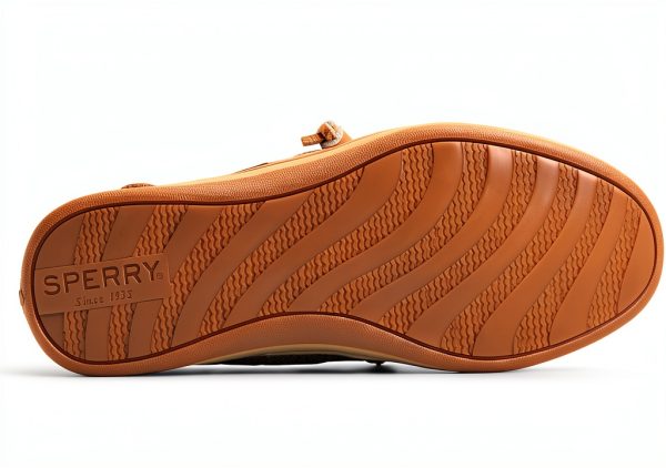 Sperry Womens Boat Shoe Leather Slip On Linen Multi-4