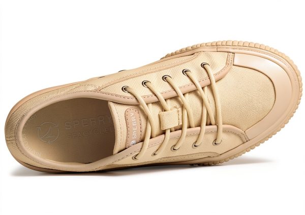 Sperry Womens Fashion Sneakers Canvas Leather Footbed Black-1