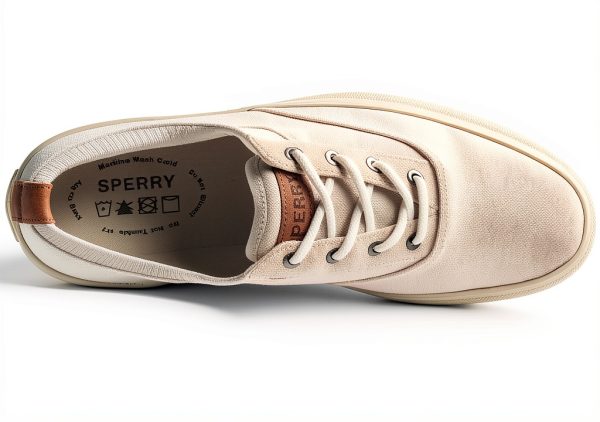 Sperry Mens Striper II CVO Knit Sneaker Bone Size 9-1