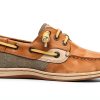 Sperry Womens Boat Shoe Leather Slip On Linen Multi-2