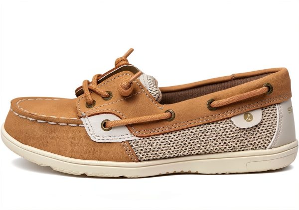 Sperry Boys Linen Boat Shoe Canvas Moc Toe Memory Foam-13