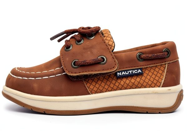 Nautica Vegan Leather Sneaker Kids Casual Athletic Shoe-1