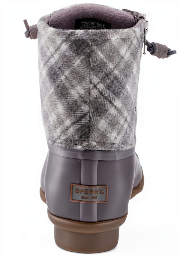 Sperry Womens Waterproof Rain Boots Plaid Duck Shell-2