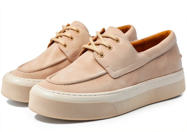 Sperry Womens Cotton Sneakers Beige Color Casual Comfort-11