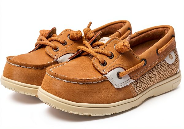 Sperry Boys Linen Boat Shoe Canvas Moc Toe Memory Foam-0