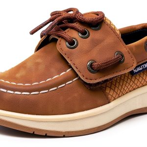 Nautica Vegan Leather Sneaker Kids Casual Athletic Shoe-0