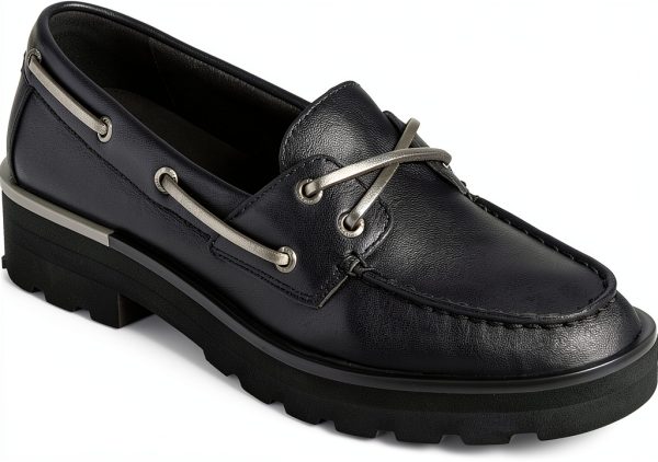 Sperry Womens Loafers Premium Leather Shearling Vamp-1