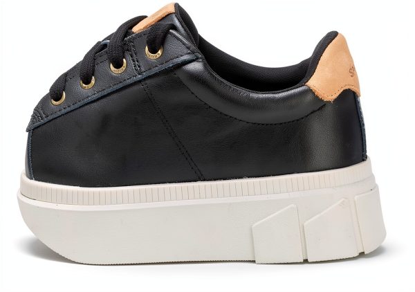 Sperry Womens Leather Sneakers Plushstep Technology Black-3