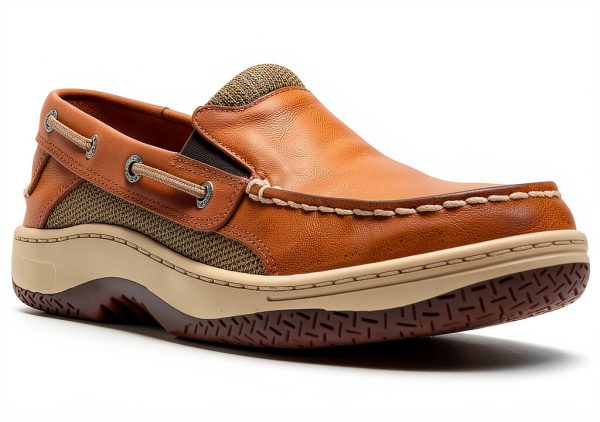 Sperry Mens Boat Shoe Leather Slip On Wave Siping-1