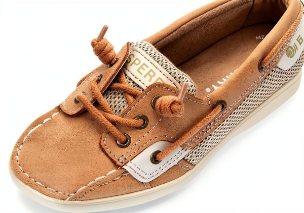 Sperry Boys Linen Boat Shoe Canvas Moc Toe Memory Foam-10