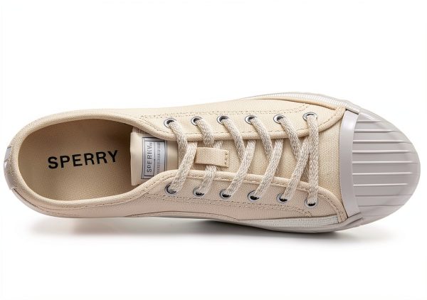 Sperry Mens Shoes Recycled Cotton Tennis Style Black White-1