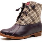 Sperry Womens Waterproof Rain Boots Plaid Duck Shell-0