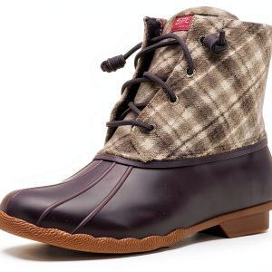 Sperry Womens Waterproof Rain Boots Plaid Duck Shell-0