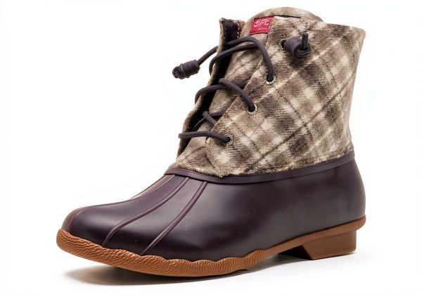 Sperry Womens Waterproof Rain Boots Plaid Duck Shell-0