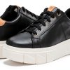 Sperry Womens Leather Sneakers Plushstep Technology Black-2