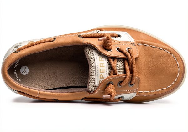 Sperry Boys Linen Boat Shoe Canvas Moc Toe Memory Foam-6