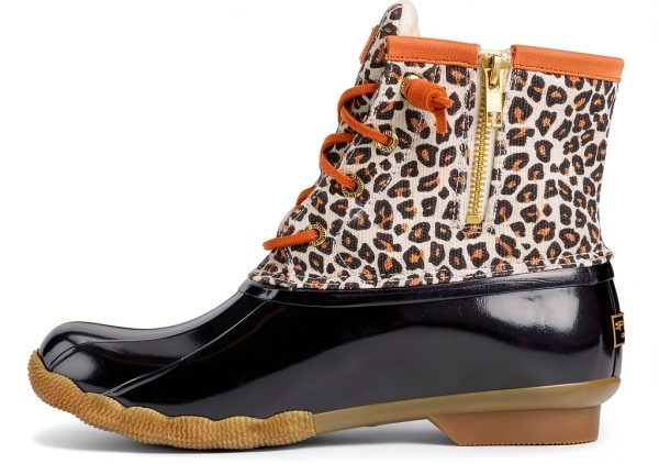 Sperry Womens Animal Print Boots Waterproof Traction Multi-2