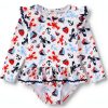 Sperry Baby Girls UPF 50 Rash Guard Swimsuit Long Sleeve-0