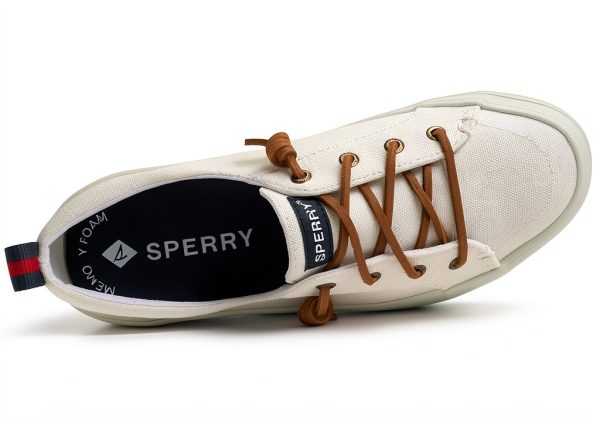 Sperry Womens Platform Sneakers Canvas Leather Comfort-4