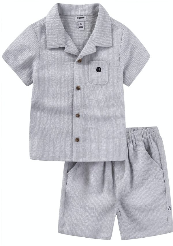 Sperry Baby Boys Seersucker Shirt Shorts Set Cotton-0