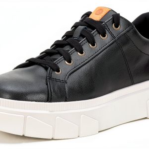 Sperry Womens Leather Sneakers Plushstep Technology Black-0