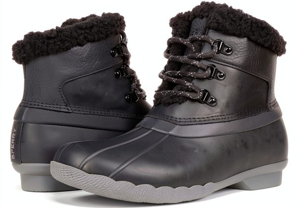 Sperry Womens Snow Boots Water Resistant Leather Traction-0