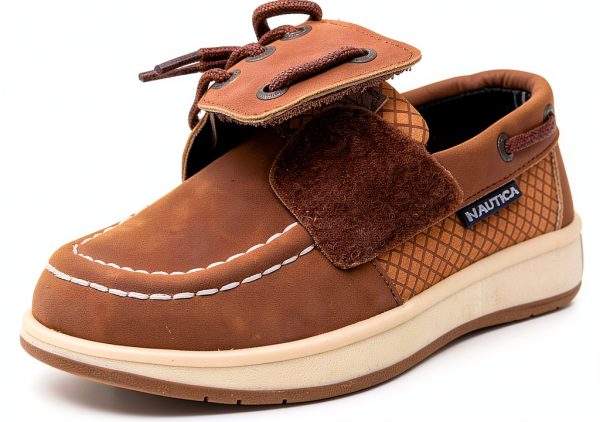 Nautica Vegan Leather Sneaker Kids Casual Athletic Shoe-5