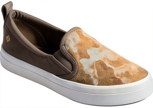 Sperry Womens Loafers Metallic Leather Camo Slip On-2