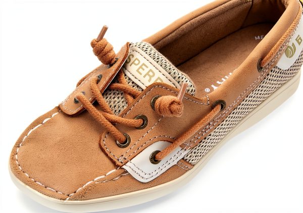 Sperry Boys Linen Boat Shoe Canvas Moc Toe Memory Foam-5