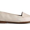 Sperry Womens Leather Flats OrthoLite Footbed Ivory-4