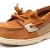 Sperry Boys Linen Boat Shoe Canvas Moc Toe Memory Foam-1