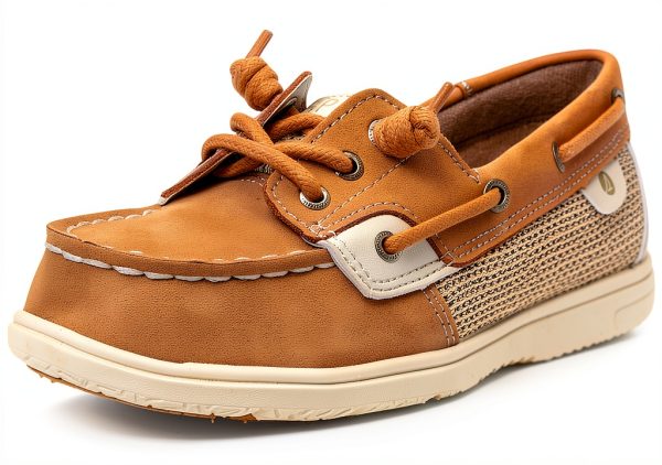 Sperry Boys Linen Boat Shoe Canvas Moc Toe Memory Foam-1