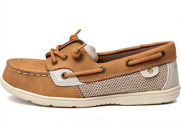 Sperry Boys Linen Boat Shoe Canvas Moc Toe Memory Foam-8