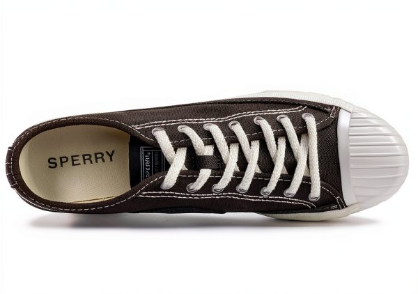 Sperry Mens Recycled Cotton Tennis Shoes Black White Core-1