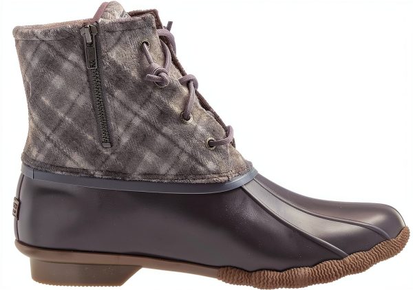 Sperry Womens Waterproof Rain Boots Plaid Duck Shell-5
