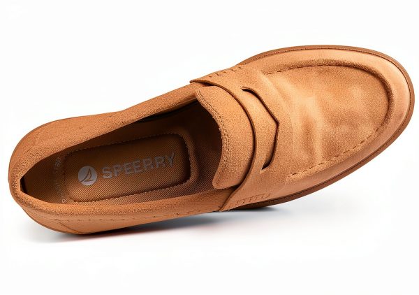 Sperry Womens Loafers Leather Memory Foam Sand Penny Keeper-4