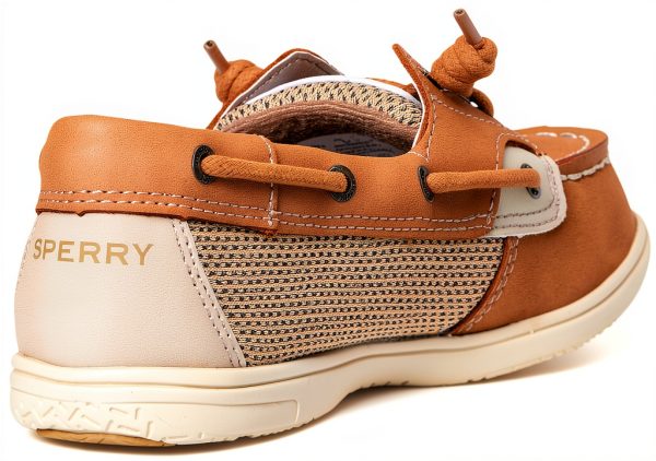 Sperry Boys Linen Boat Shoe Canvas Moc Toe Memory Foam-2