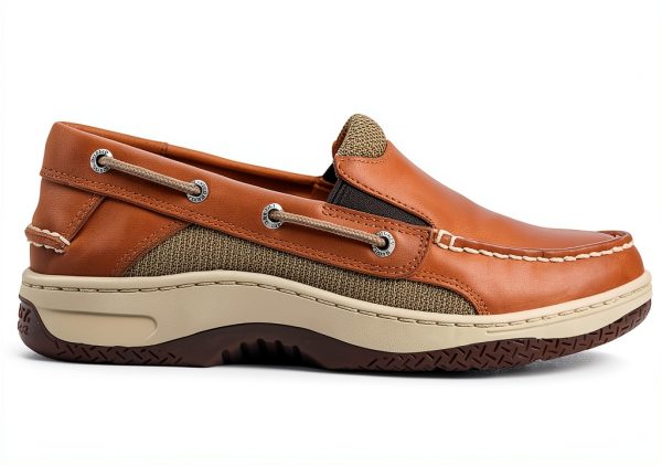 Sperry Mens Boat Shoe Leather Slip On Wave Siping-3