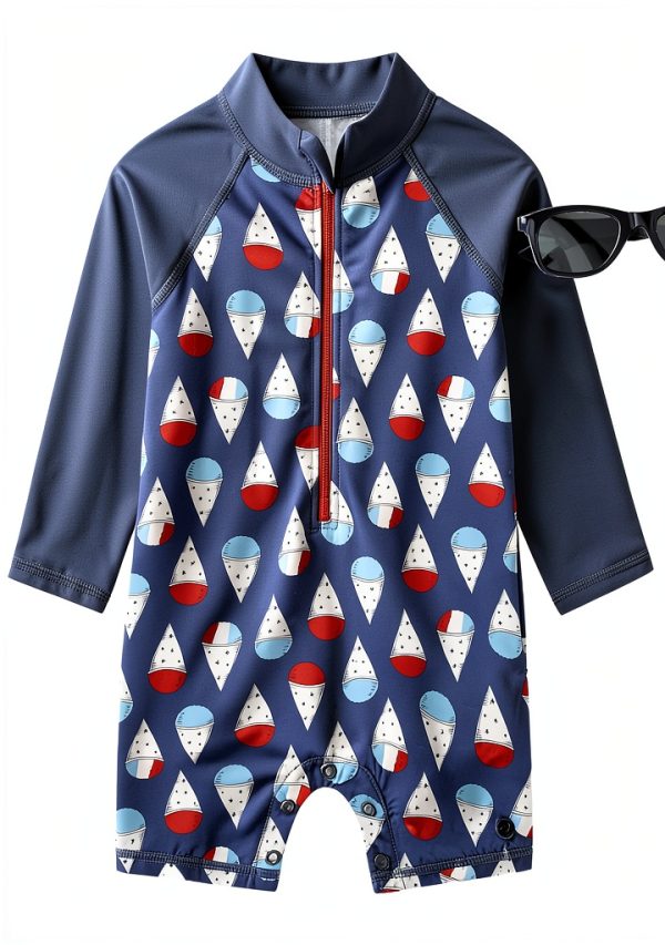 Sperry Baby Boys UPF 50+ Rash Guard Swimsuit-0