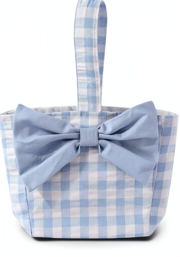 Sperry Girls Gingham Dress with Bucket Bag Cotton-3