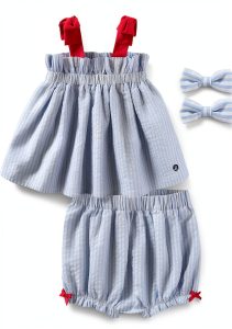 Sperry Baby Girls Seersucker 3 Piece Set Blue-0