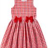 Sperry Girls Gingham Dress with Bucket Bag Cotton-2