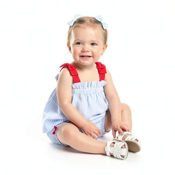 Sperry Baby Girls Seersucker 3 Piece Set Blue-5