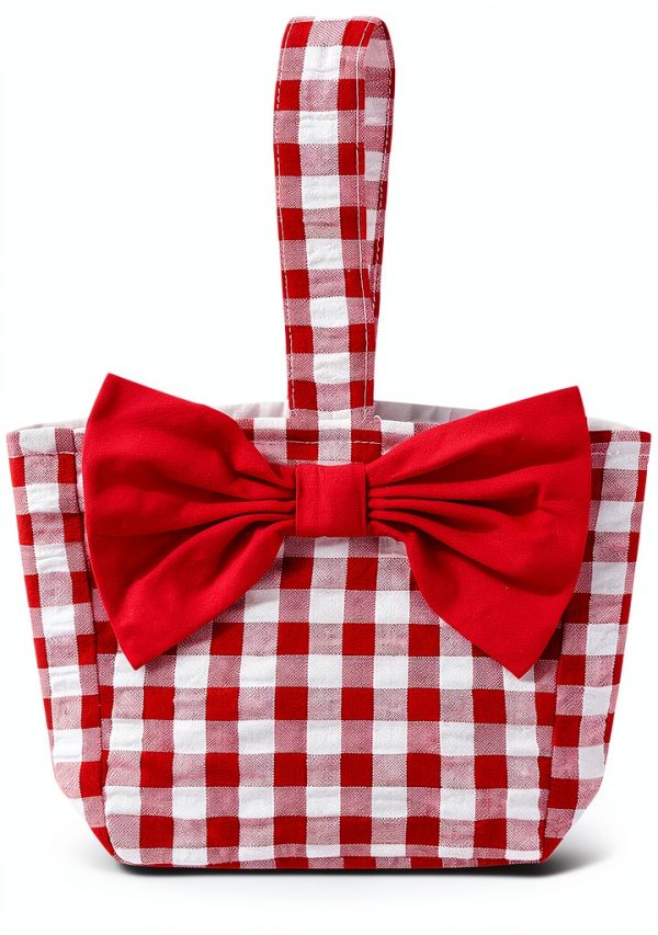 Sperry Girls Gingham Dress with Bucket Bag Cotton-3